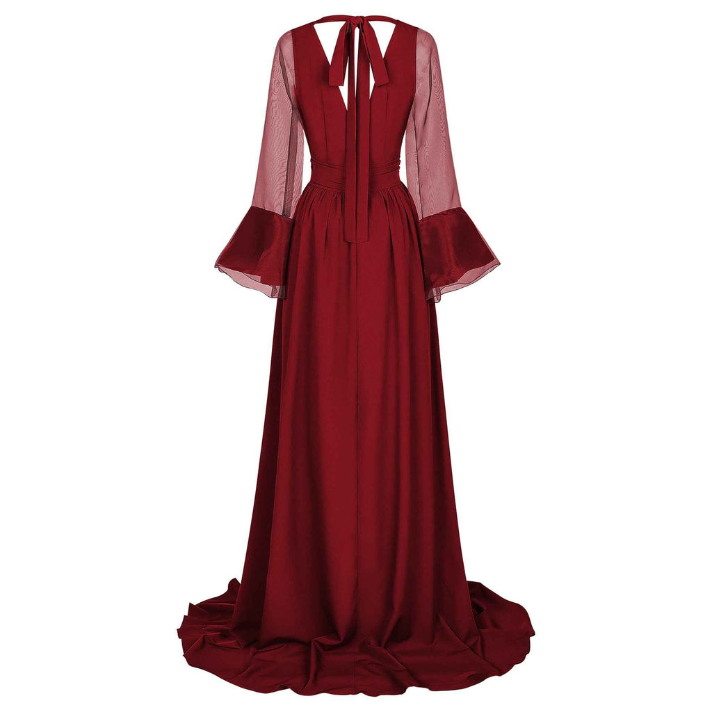 Renaissance And Medieval European Court-style Trailing Dress
