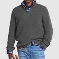 Men's Business Casual Loose Zip Stand Collar Sweater - Youth & Teen Friendly