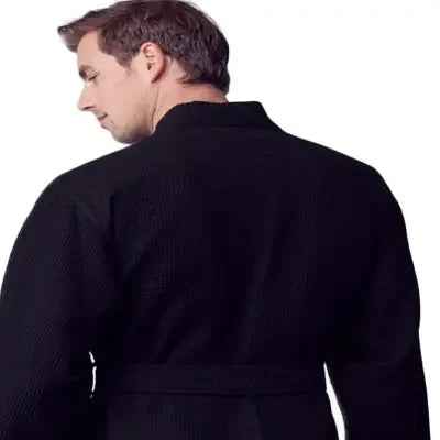 Men's Waffle Spa Bathrobe - Quick Dry, Lightweight Kimono