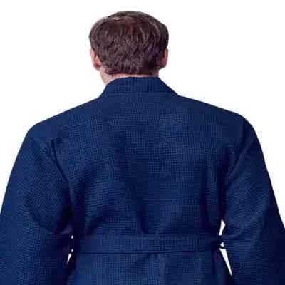 Men's Waffle Spa Bathrobe - Quick Dry, Lightweight Kimono