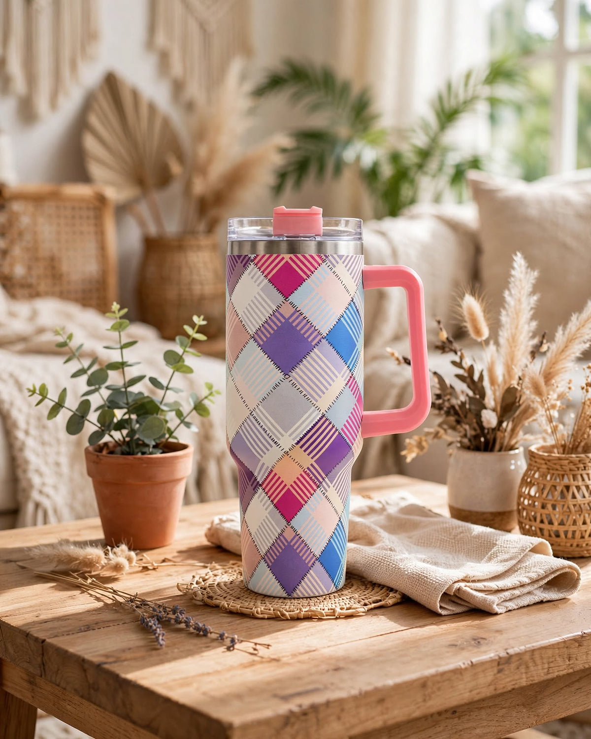 40oz Tumbler With Handle and Straw Lid – 1200ml Insulated Stainless Steel Tumbler, Cold 24H / Hot 12H, Leak-Proof, Cup Holder Friendly – 42+ Prints