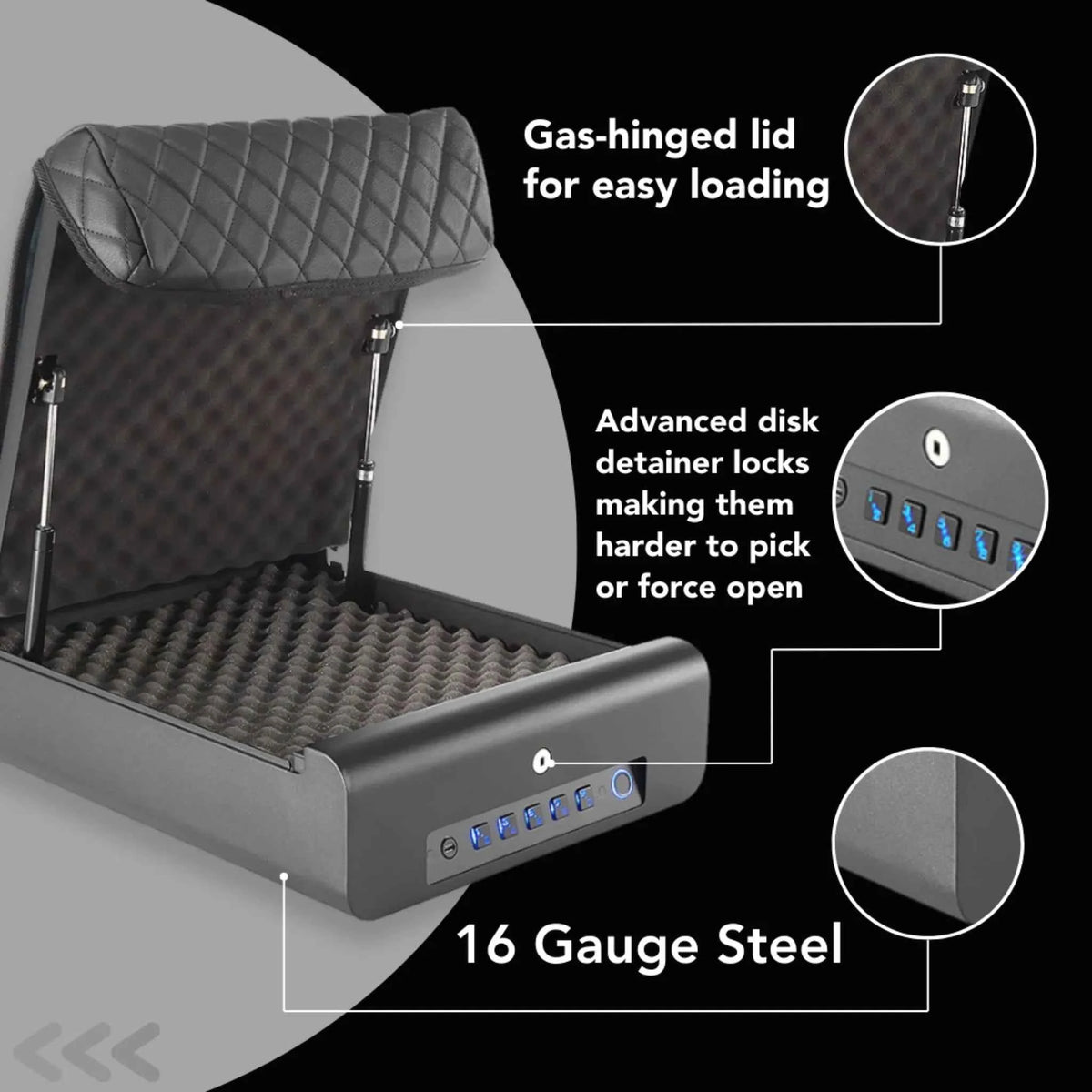 BoostedSafe Elite: Fingerprint, Key & Digital Combo
