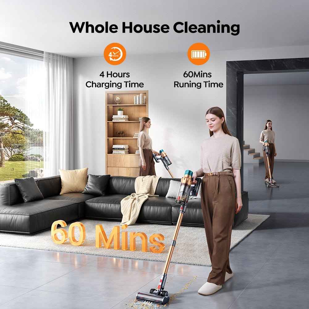 Buture VAC01 Cordless Vacuum: 600W 50kPa High Power Cleaning for Home