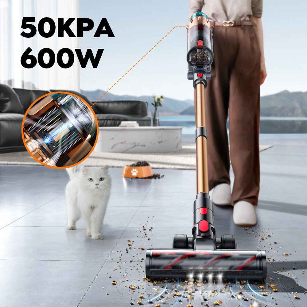 Buture VAC01 Cordless Vacuum: 600W 50kPa High Power Cleaning for Home