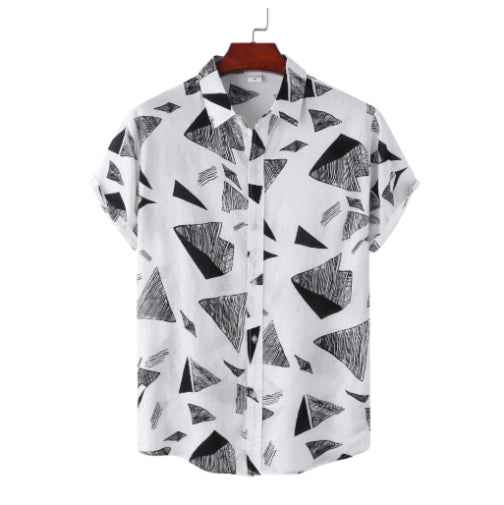 Men's Relaxed Vintage Short Sleeve Shirt - Comfortable Stretch Poly