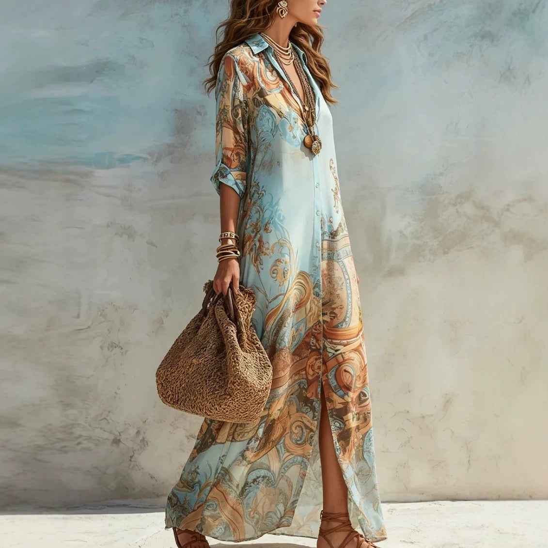 New Vintage Flowing Womens Dress