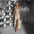 Elegant Strapless Sequin Dress for Women - Sparkling Evening Style