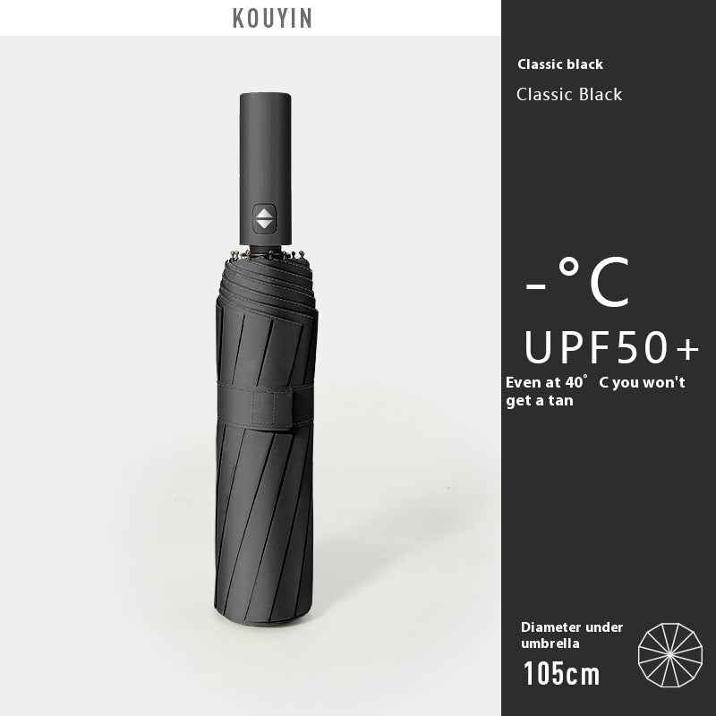 Full-automatic Folding Umbrella Rain And Rain Dual-purpose Sunshade