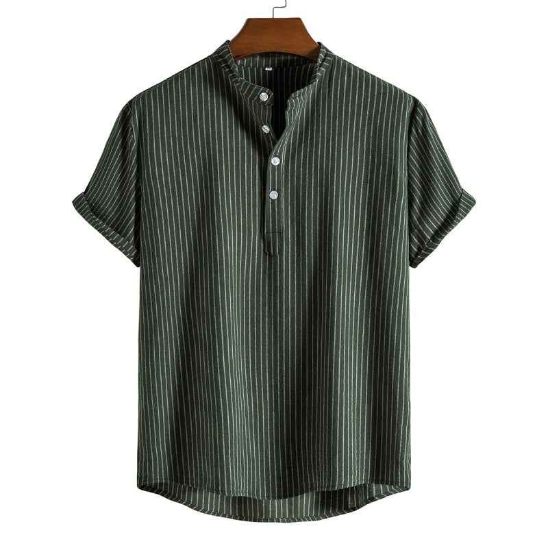 Ethnic Style Series Loose Oversized Shirts - Comfortable Stand Collar Cotton Tees