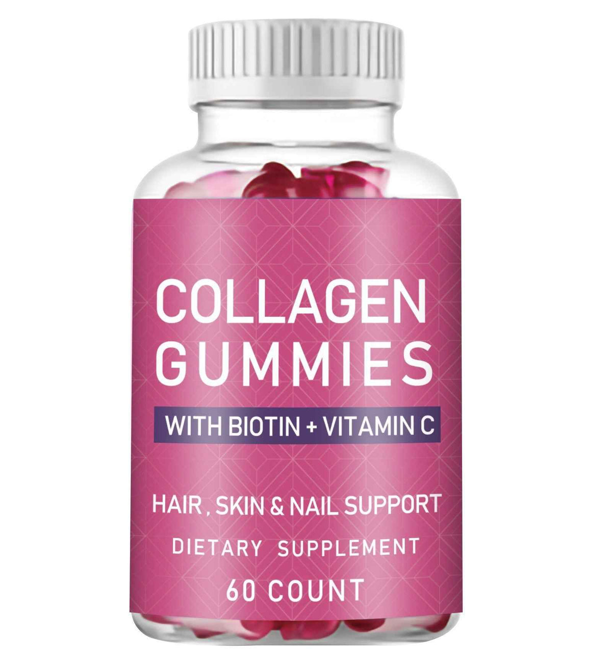 Collagen Gummies - 60 Soft Candies for Radiant Skin & Hair Support