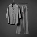 Men's Hanfu Tang Suit: Casual Two-Piece Linen & Hemp Traditional Chinese Attire