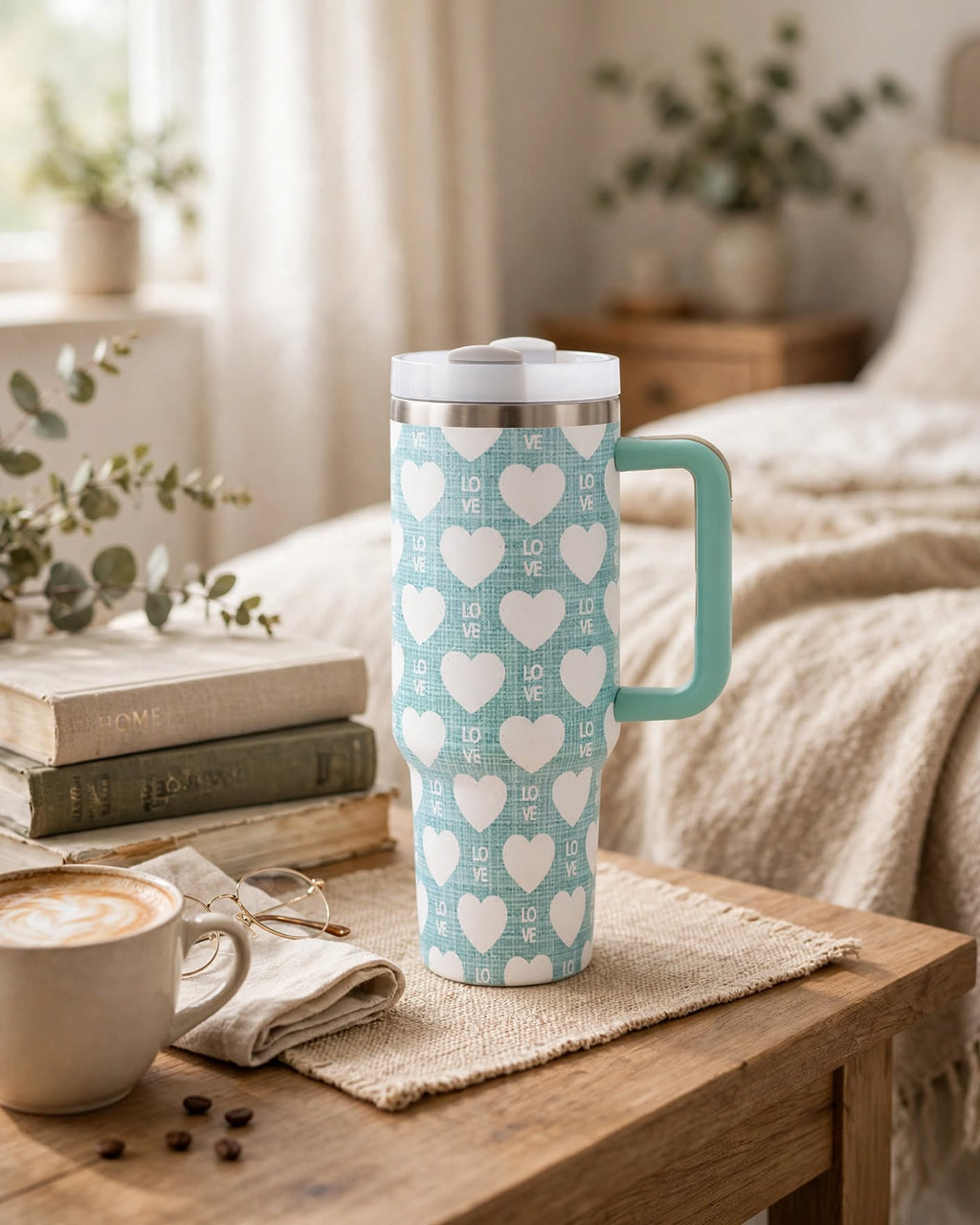 40oz Tumbler With Handle and Straw Lid – 1200ml Insulated Stainless Steel Tumbler, Cold 24H / Hot 12H, Leak-Proof, Cup Holder Friendly – 42+ Prints