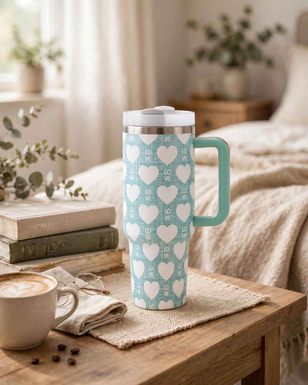 40oz Tumbler With Handle and Straw Lid – 1200ml Insulated Stainless Steel Tumbler, Cold 24H / Hot 12H, Leak-Proof, Cup Holder Friendly – 42+ Prints