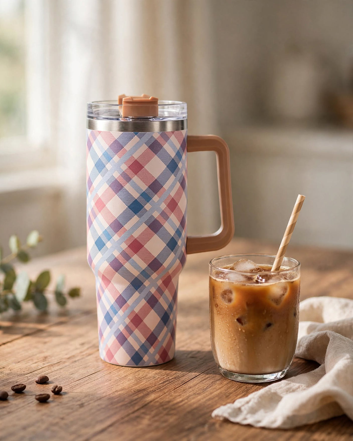 40oz Tumbler With Handle and Straw Lid – 1200ml Insulated Stainless Steel Tumbler, Cold 24H / Hot 12H, Leak-Proof, Cup Holder Friendly – 42+ Prints