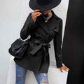 Lace-up Double-breasted Stylish Casual Trench Coat