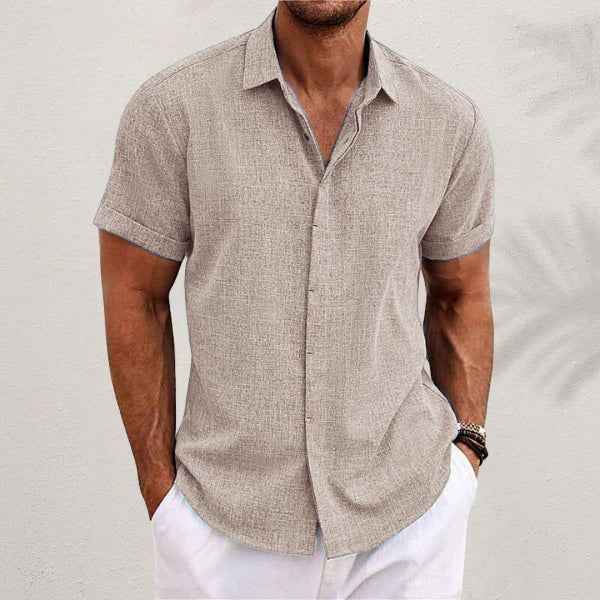 Vintage Linen Casual Hooded Shirt - Lightweight Long Sleeve Pullover Cotton Linen Streetwear Hoodie