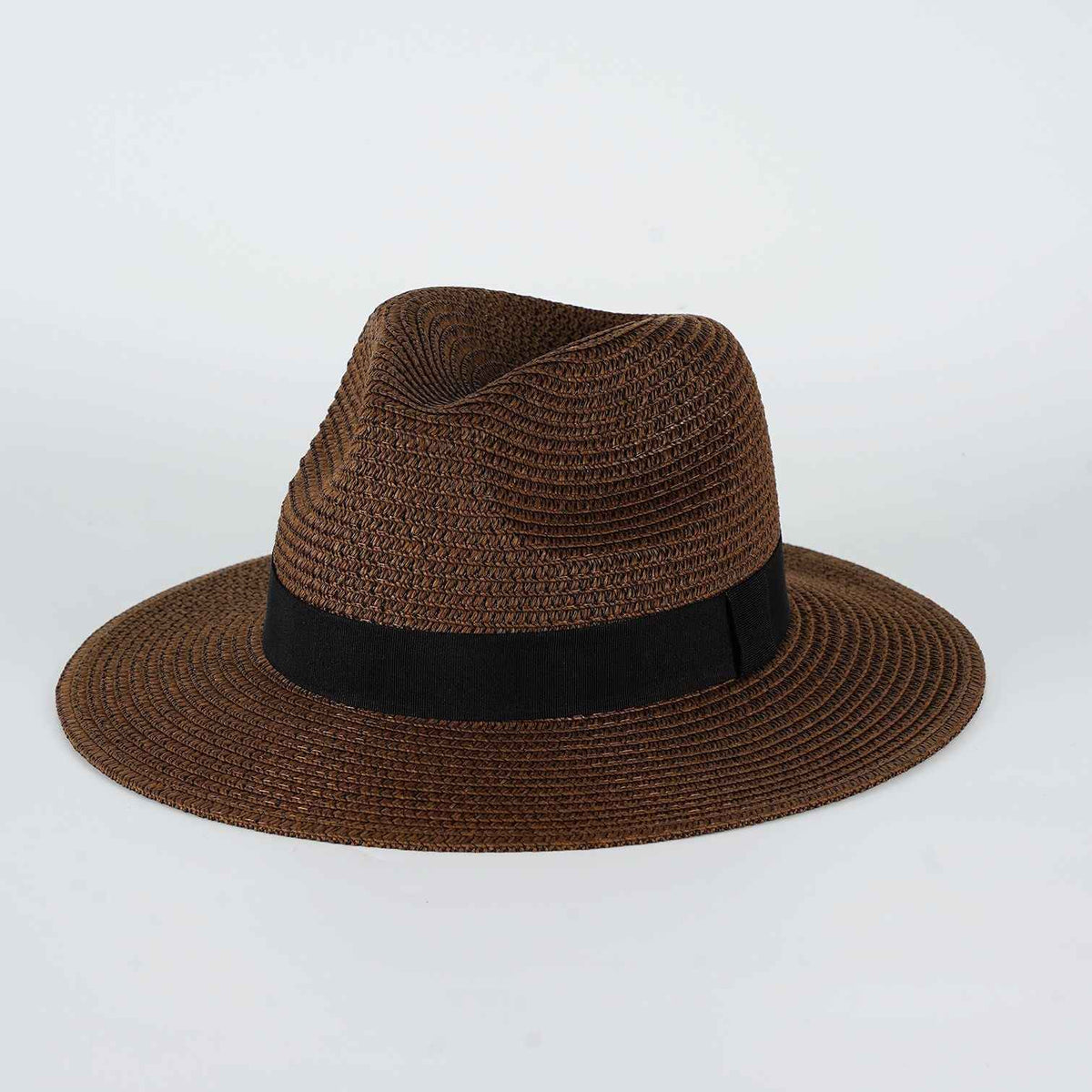 Women's Large Head Panama Straw Hat, Breathable UV Protection Summer Cap