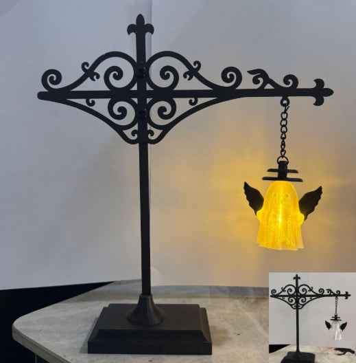 LED Bookshelf Lamp Decor, Retro Library Lantern Mini Night Light for Halloween Reading, Home Office Study