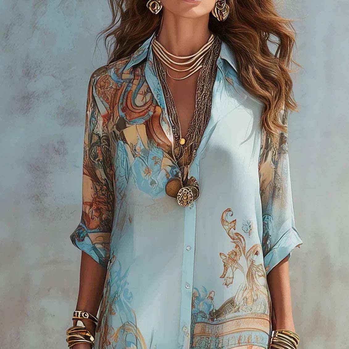 New Vintage Flowing Womens Dress