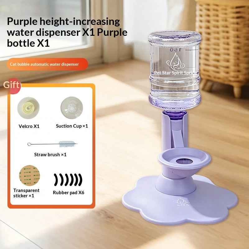 Gravity Based Pet Water Drinking Machine Stable Wide Base Leak Proof For Multi Cat Family Short Distance Travel