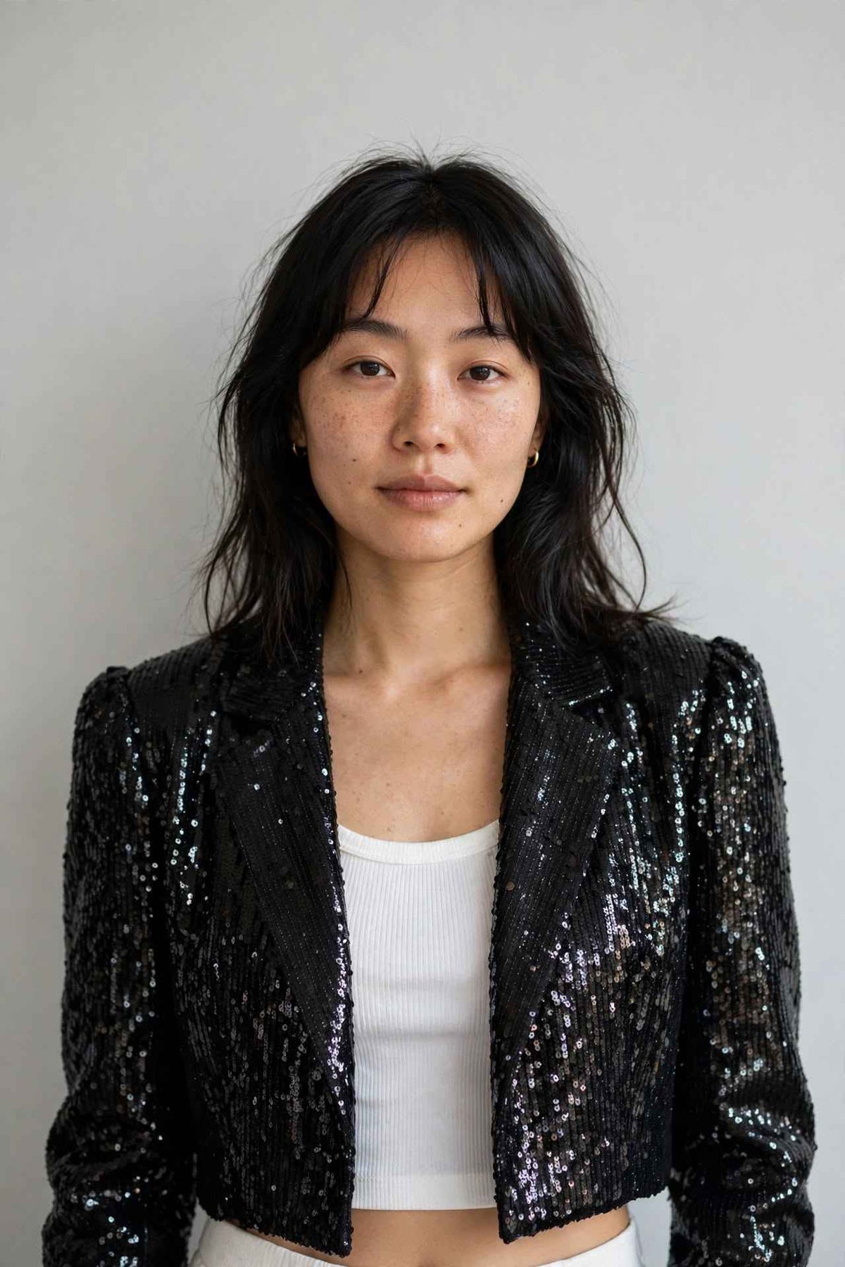 Women's Sequin Short Coat: Sparkle for Winter Style