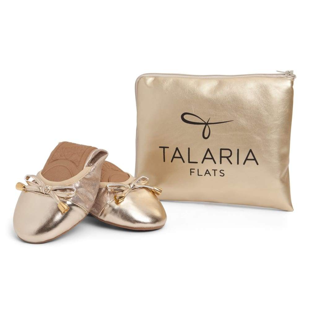 Elegant Champagne Flats - Shimmering & Comfortable Ballet Flats for Style & All-Day Wear - The Honored One TNShoes
