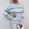 Women's Winter Snowflake Turtleneck Pullover Knit Top, Comfortable & Stylish Winter Sweater