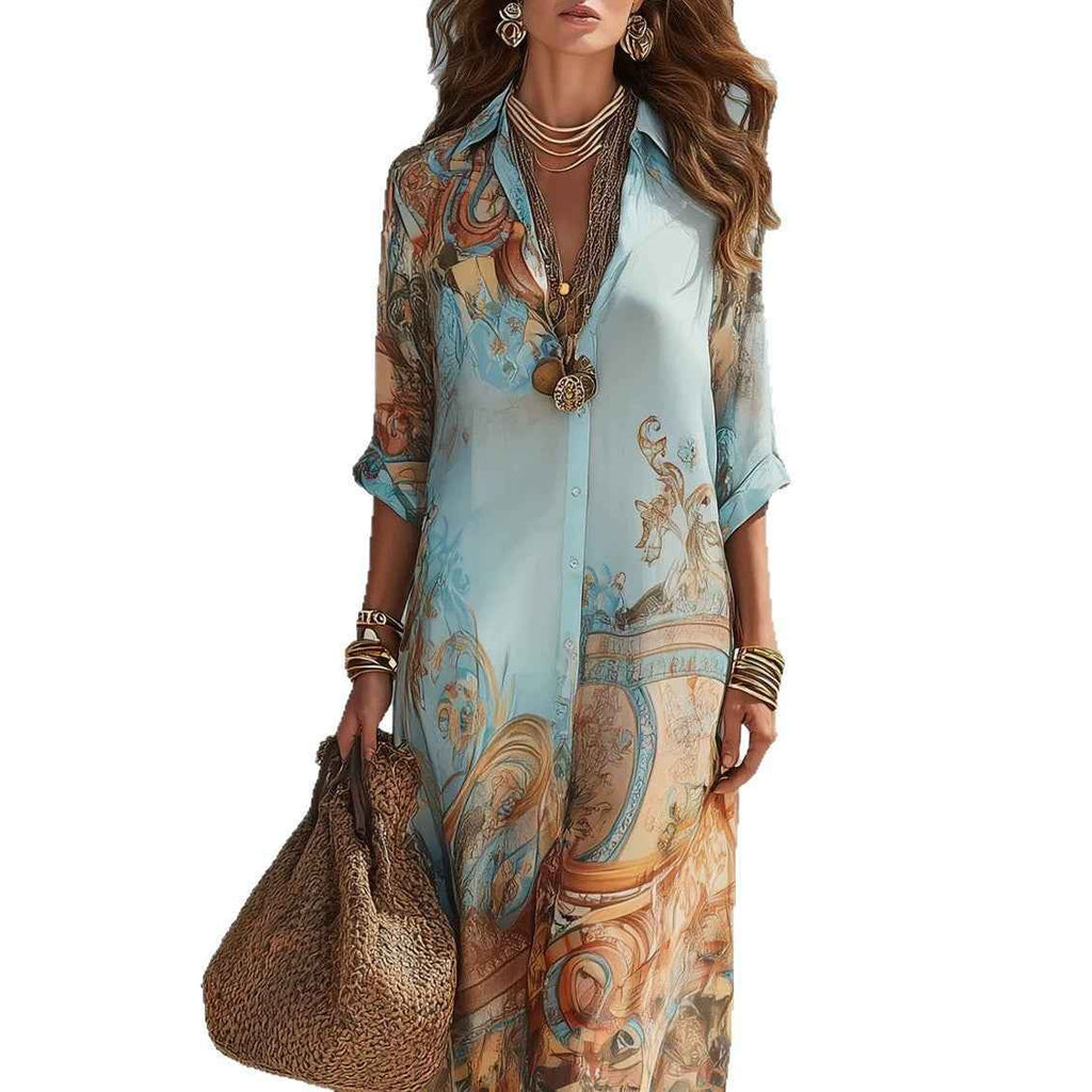 New Vintage Flowing Womens Dress