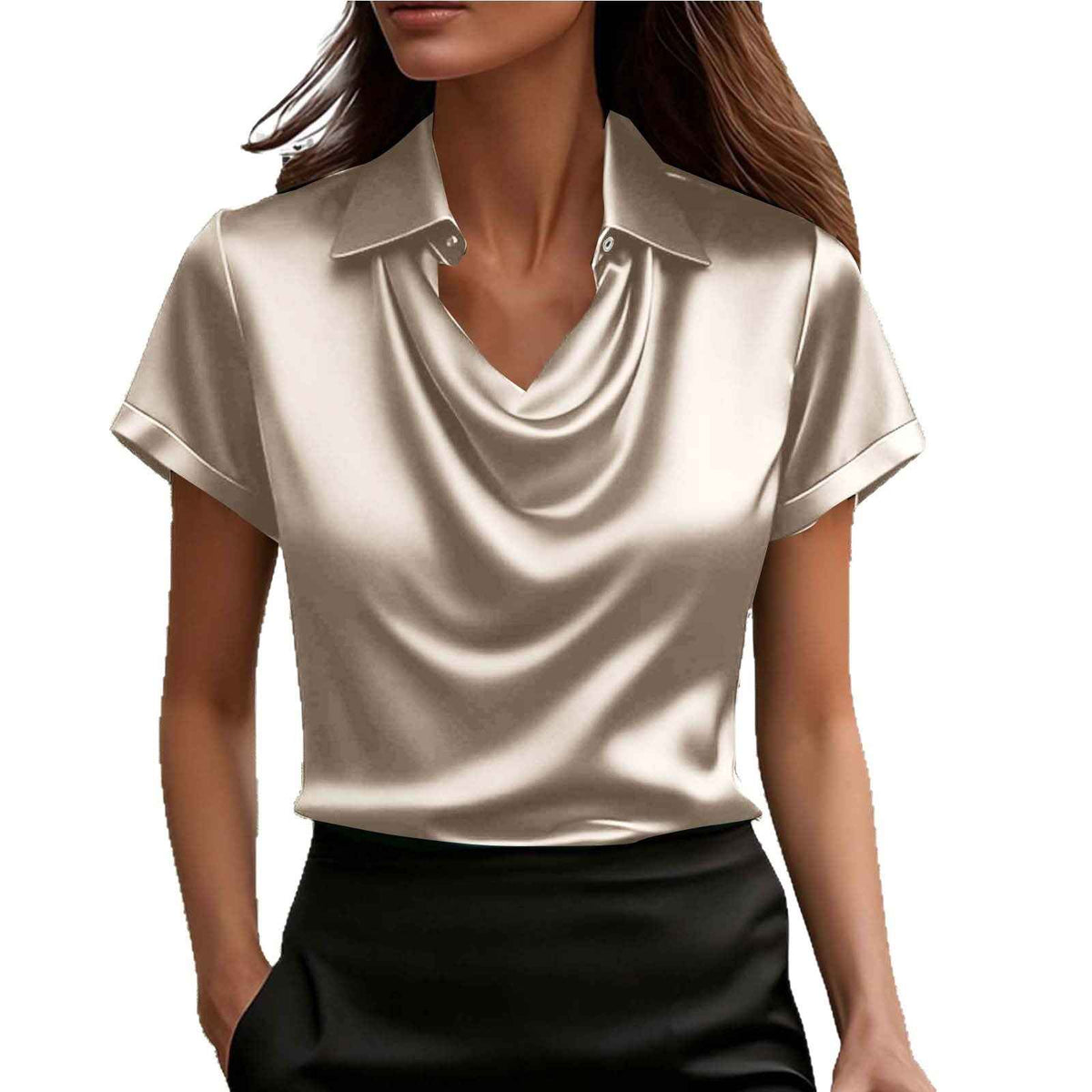 Women's Summer Solid Color Shirt - Lightweight & Comfortable Casual Fit