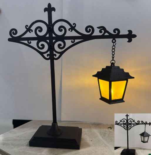 LED Bookshelf Lamp Decor, Retro Library Lantern Mini Night Light for Halloween Reading, Home Office Study