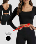 Beauty Back Long Sleeve T-shirt Running Training Workout Clothes