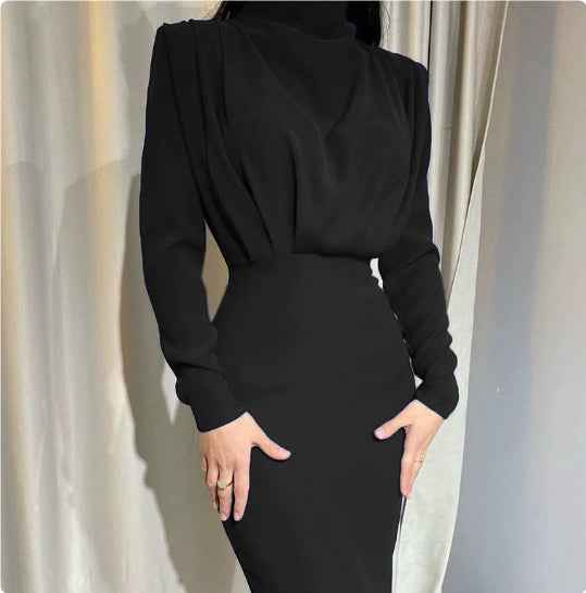 Fashion Temperament High Waist Autumn Street Dress