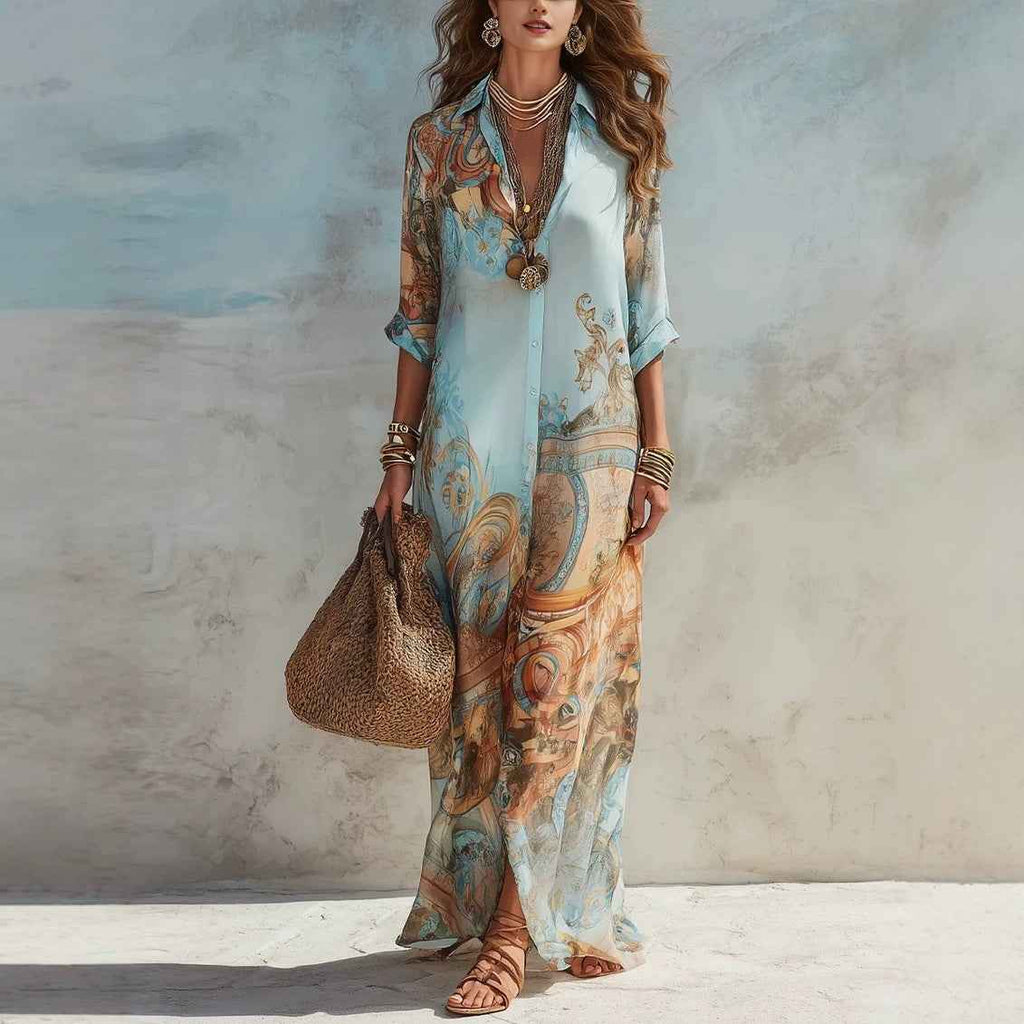 New Vintage Flowing Womens Dress