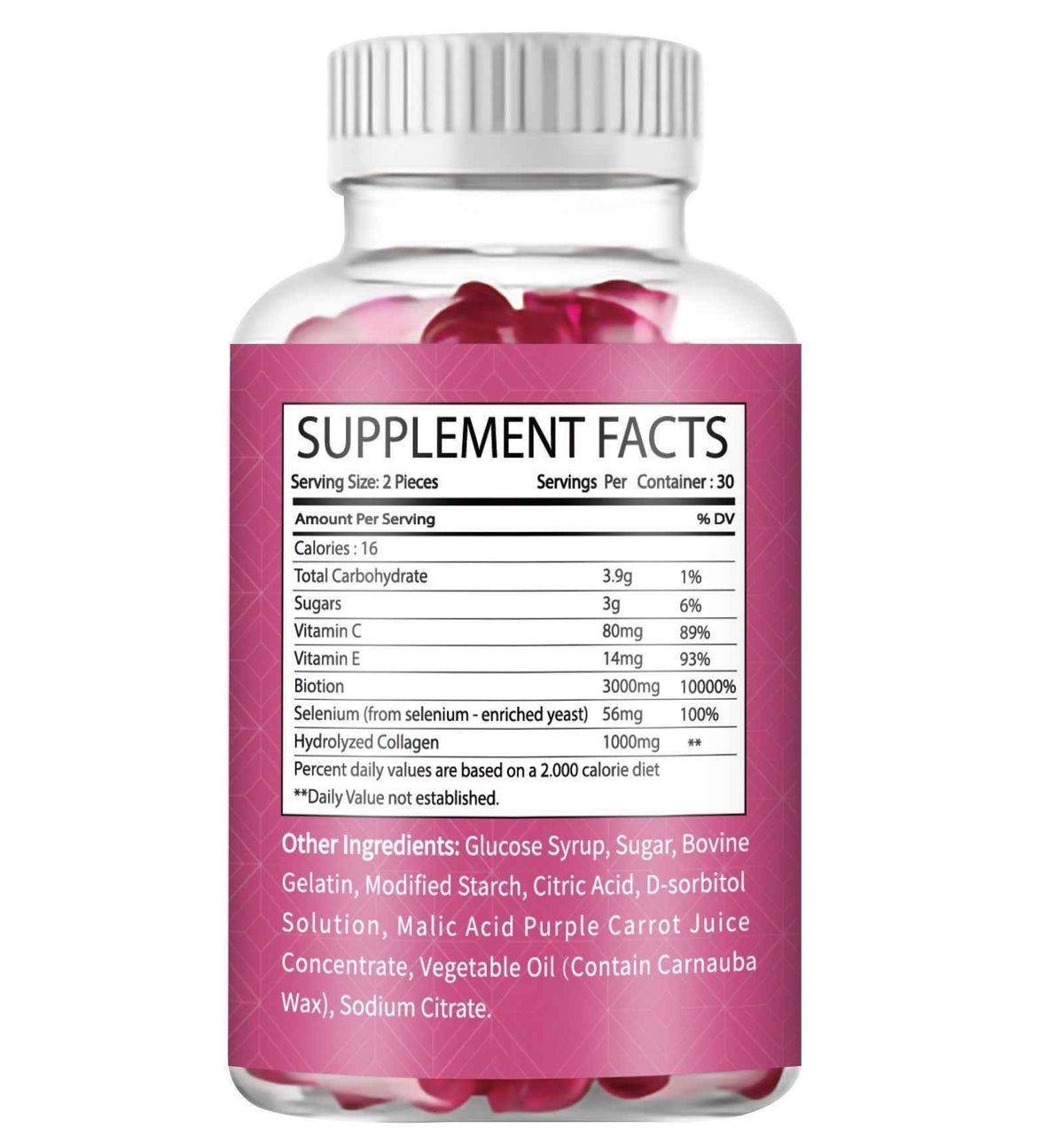 Collagen Gummies - 60 Soft Candies for Radiant Skin & Hair Support