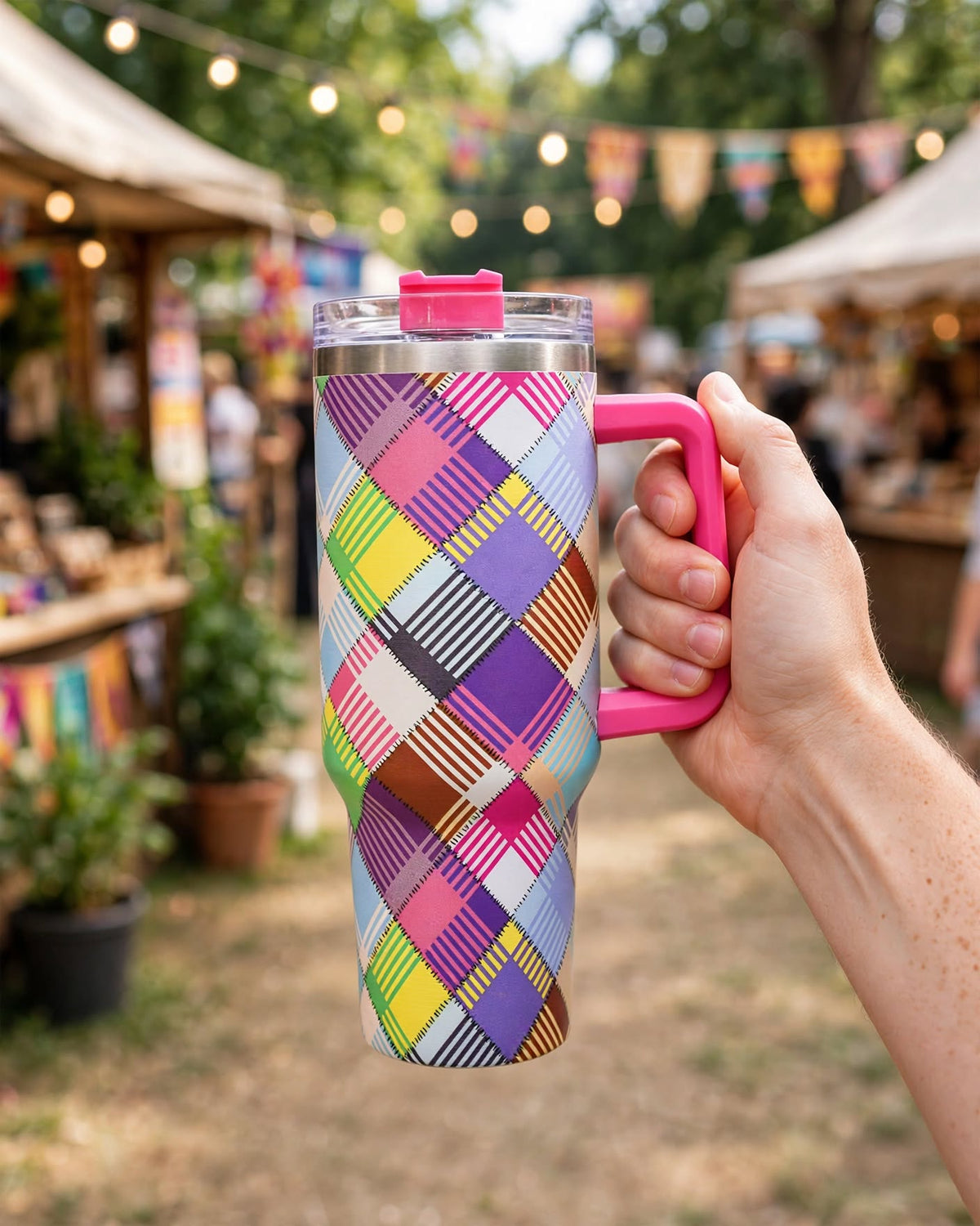 40oz Tumbler With Handle and Straw Lid – 1200ml Insulated Stainless Steel Tumbler, Cold 24H / Hot 12H, Leak-Proof, Cup Holder Friendly – 42+ Prints