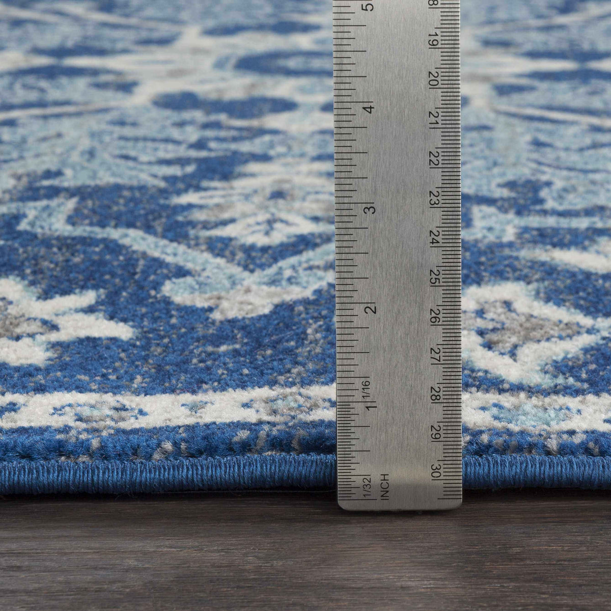Blue Bodrum Traditional Area Rug, Machine Woven Polypropylene Medallion