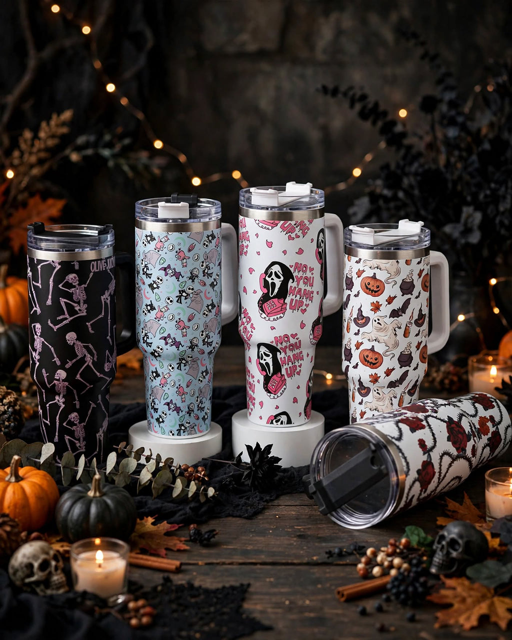 40oz Tumbler With Handle and Straw Lid – 1200ml Insulated Stainless Steel Tumbler, Cold 24H / Hot 12H, Leak-Proof, Cup Holder Friendly – 42+ Prints