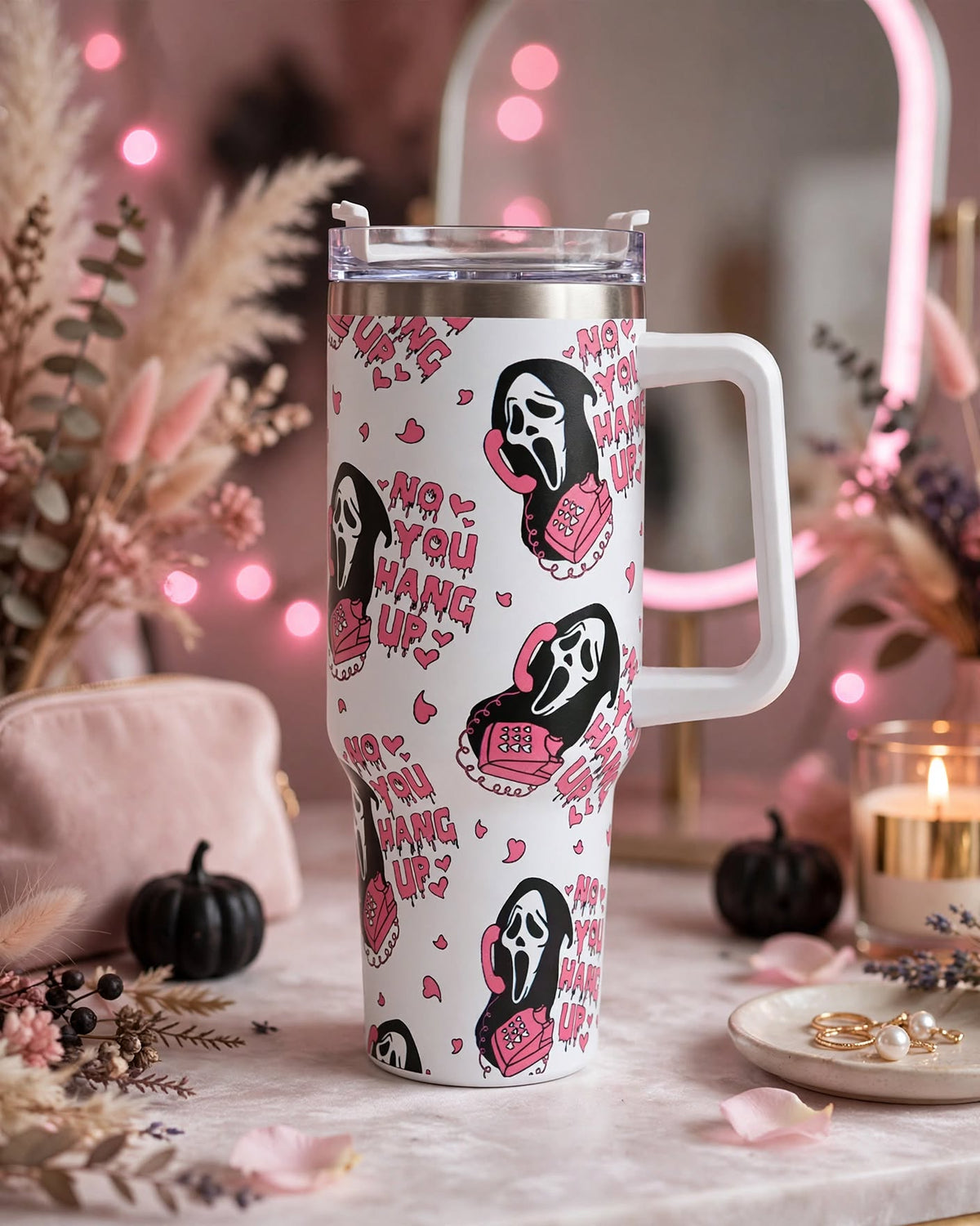 40oz Tumbler With Handle and Straw Lid – 1200ml Insulated Stainless Steel Tumbler, Cold 24H / Hot 12H, Leak-Proof, Cup Holder Friendly – 42+ Prints