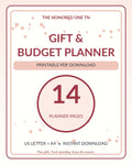 Holiday Gift & Budget Planner printable PDF cover