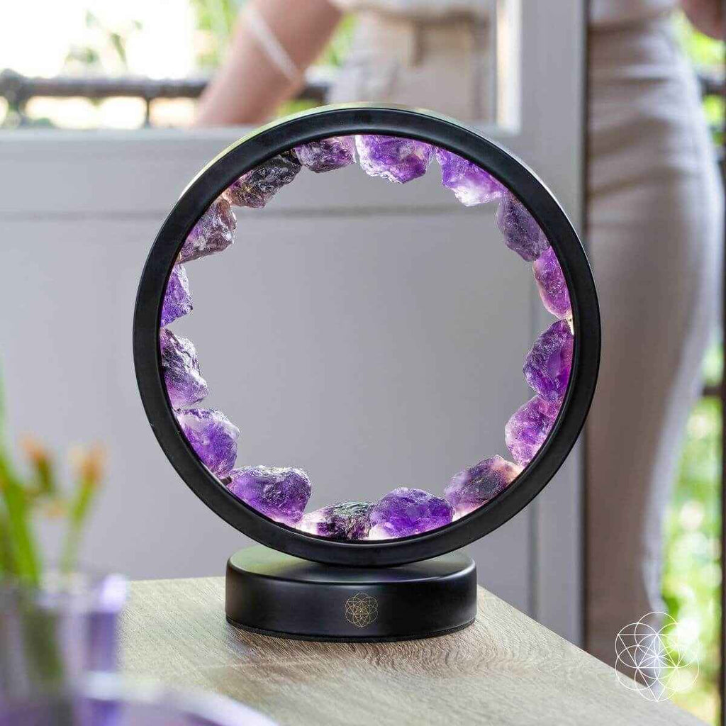 I Am At Peace Amethyst Lamp: Spiritual Protection & Healing Energy