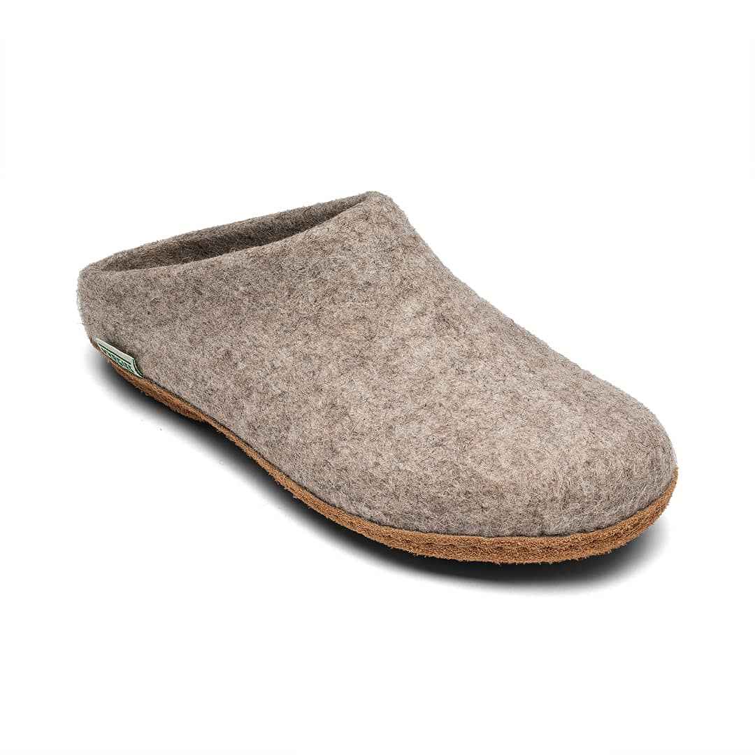 Kyrgies Molded Sole - Low Back: Natural Wool Felt Slippers for Ultimate Comfort