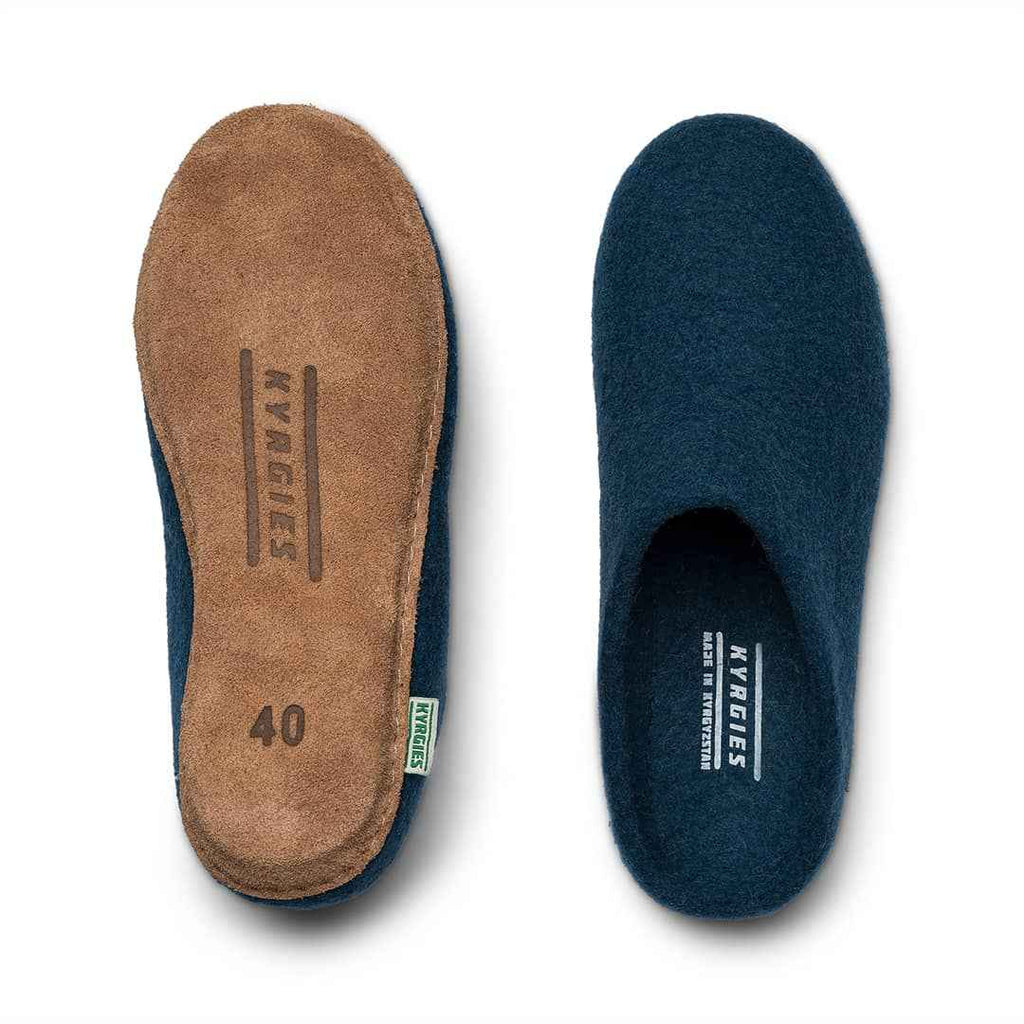 Kyrgies Molded Sole - Low Back: Natural Wool Felt Slippers for Ultimate Comfort