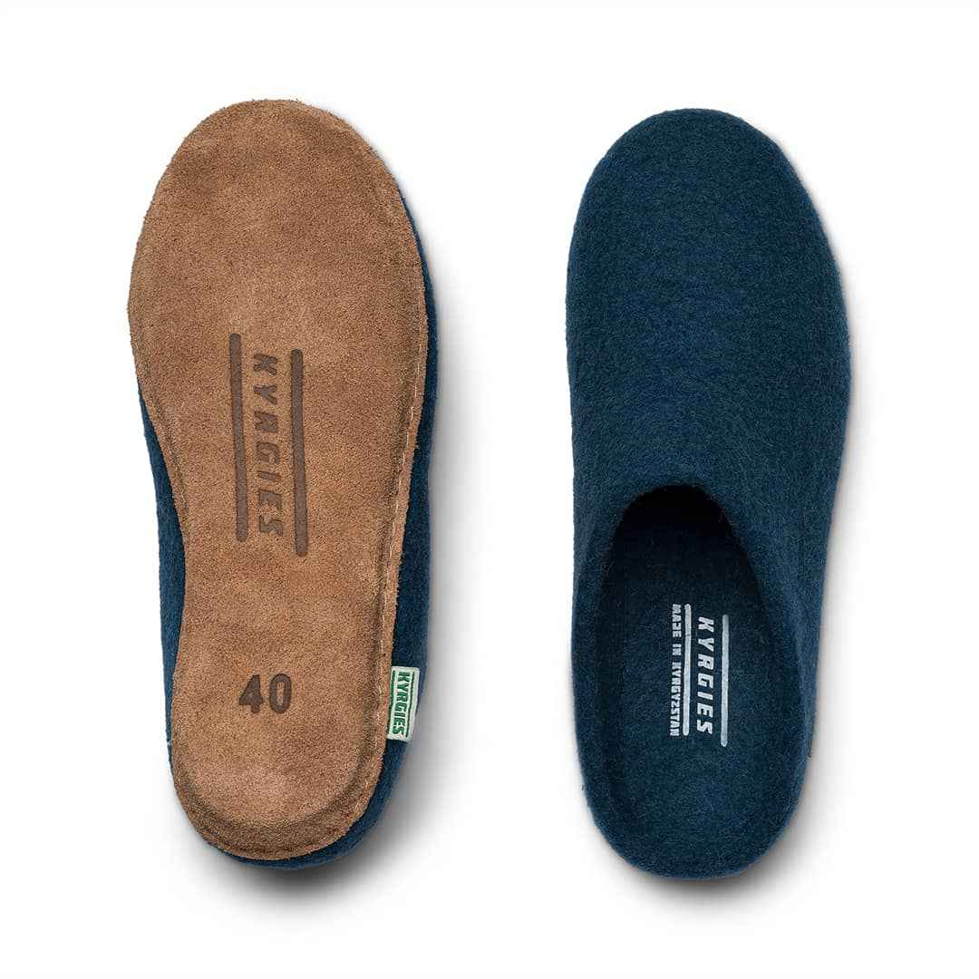 Kyrgies Molded Sole - Low Back: Natural Wool Felt Slippers for Ultimate Comfort
