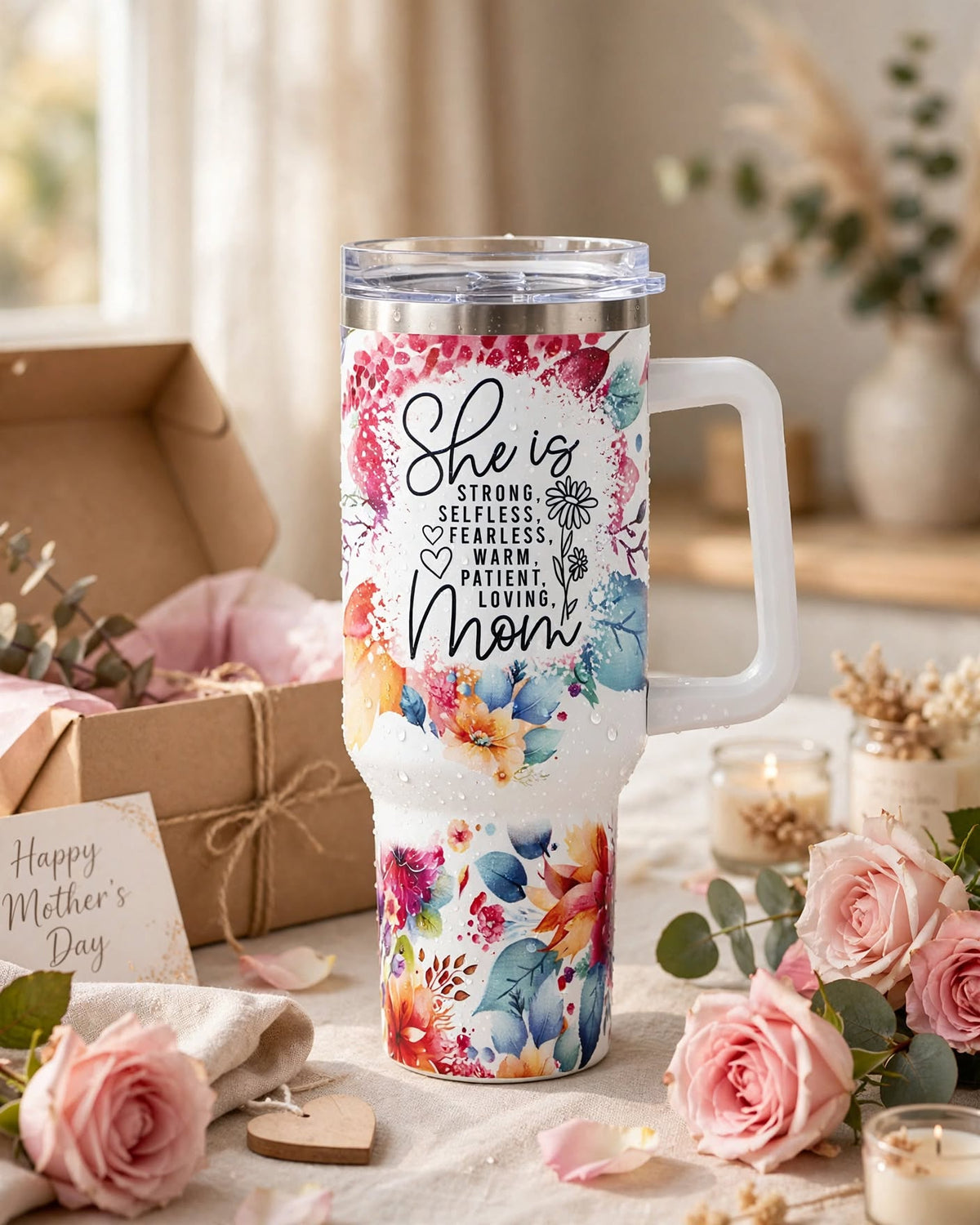 40oz Tumbler With Handle and Straw Lid – 1200ml Insulated Stainless Steel Tumbler, Cold 24H / Hot 12H, Leak-Proof, Cup Holder Friendly – 42+ Prints