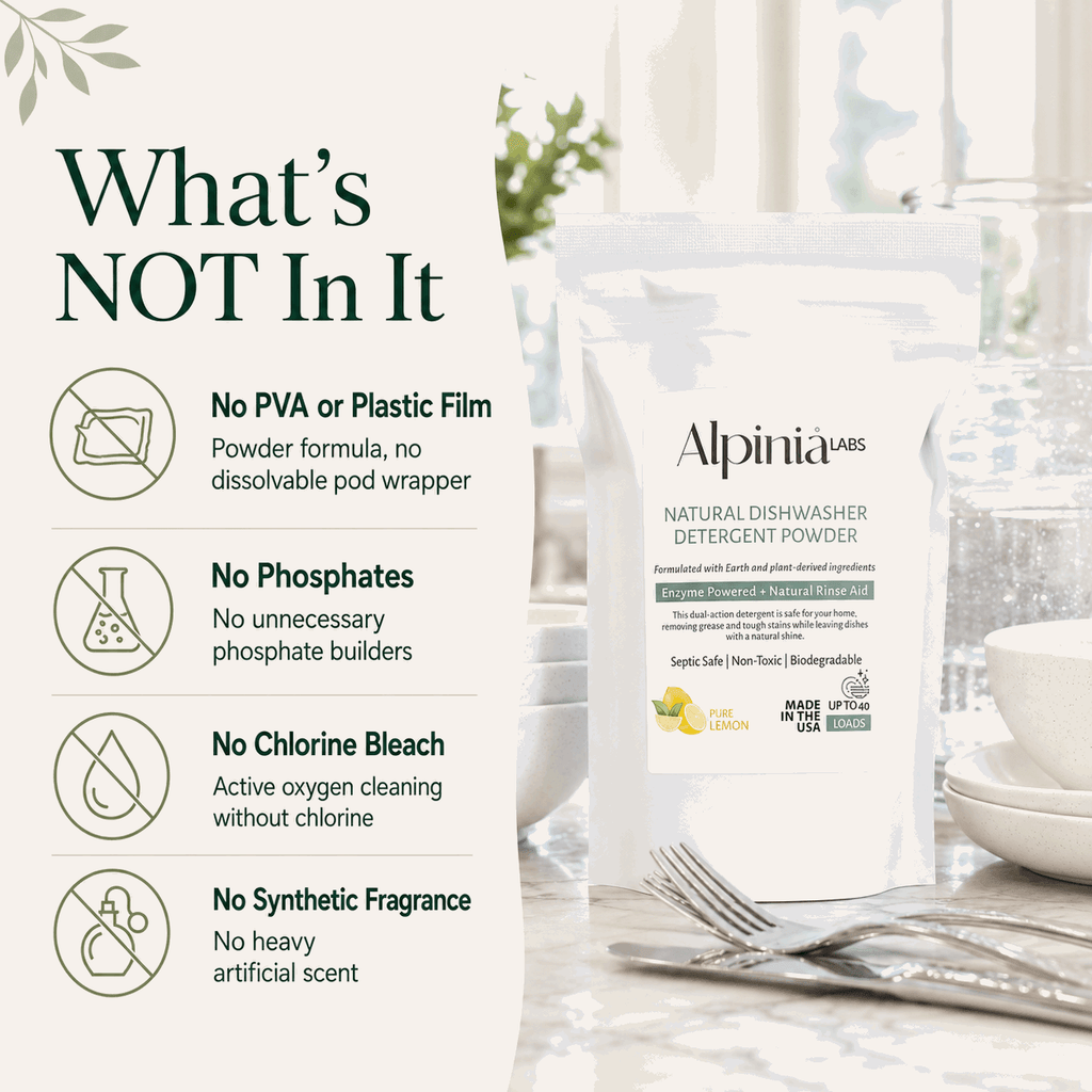 Natural Enzyme Dishwasher Detergent - Gentle Cleaning, No Residue - The Honored One TN