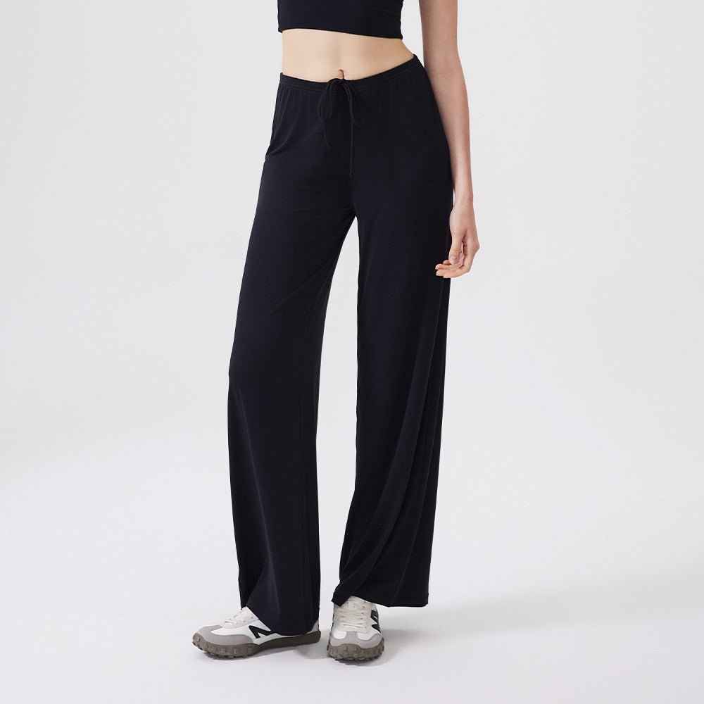 Outdoor Running Yoga Pants, Breathable Nylon Straight-Leg Loose Fit