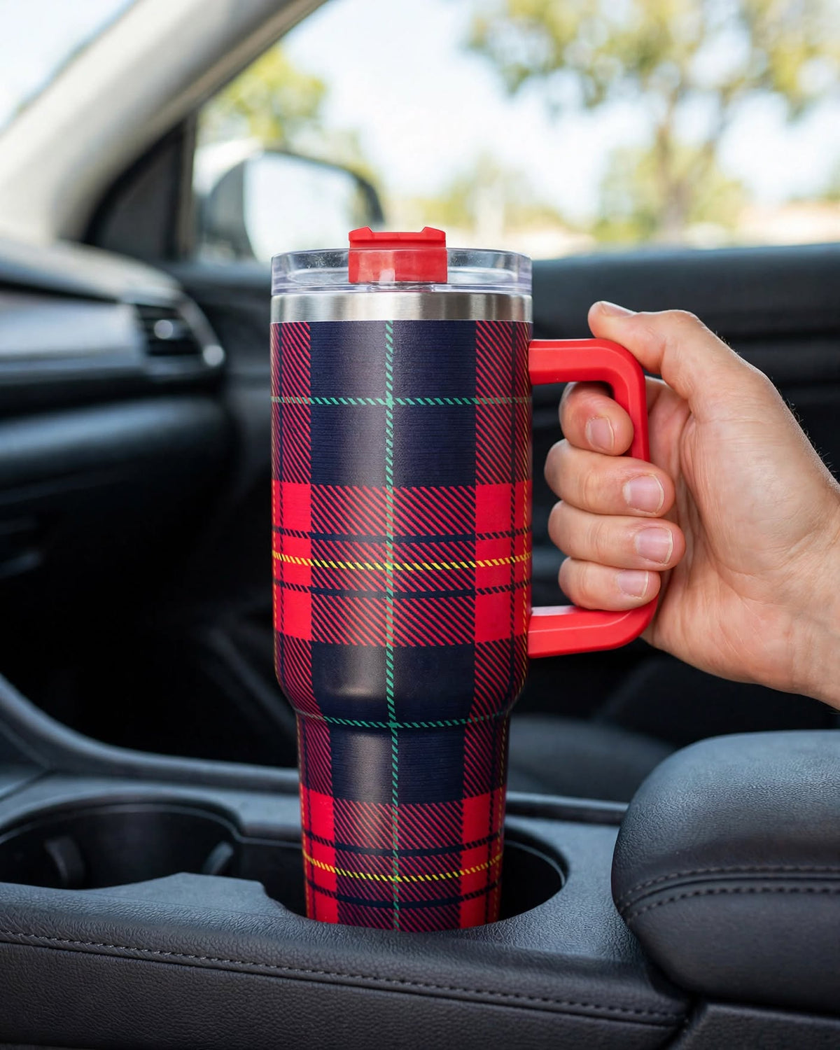 40oz Tumbler With Handle and Straw Lid – 1200ml Insulated Stainless Steel Tumbler, Cold 24H / Hot 12H, Leak-Proof, Cup Holder Friendly – 42+ Prints