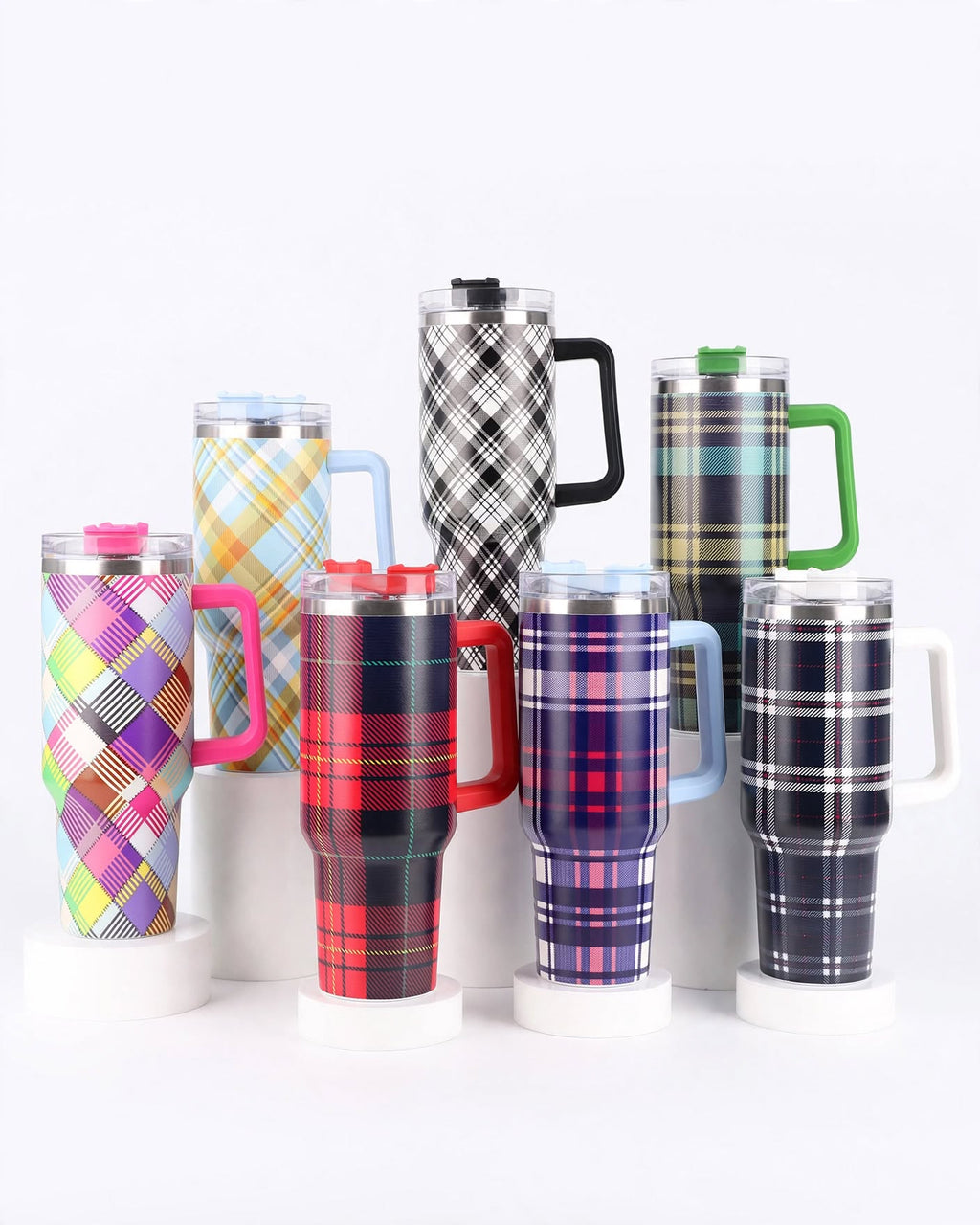 40oz Tumbler With Handle and Straw Lid – 1200ml Insulated Stainless Steel Tumbler, Cold 24H / Hot 12H, Leak-Proof, Cup Holder Friendly – 42+ Prints