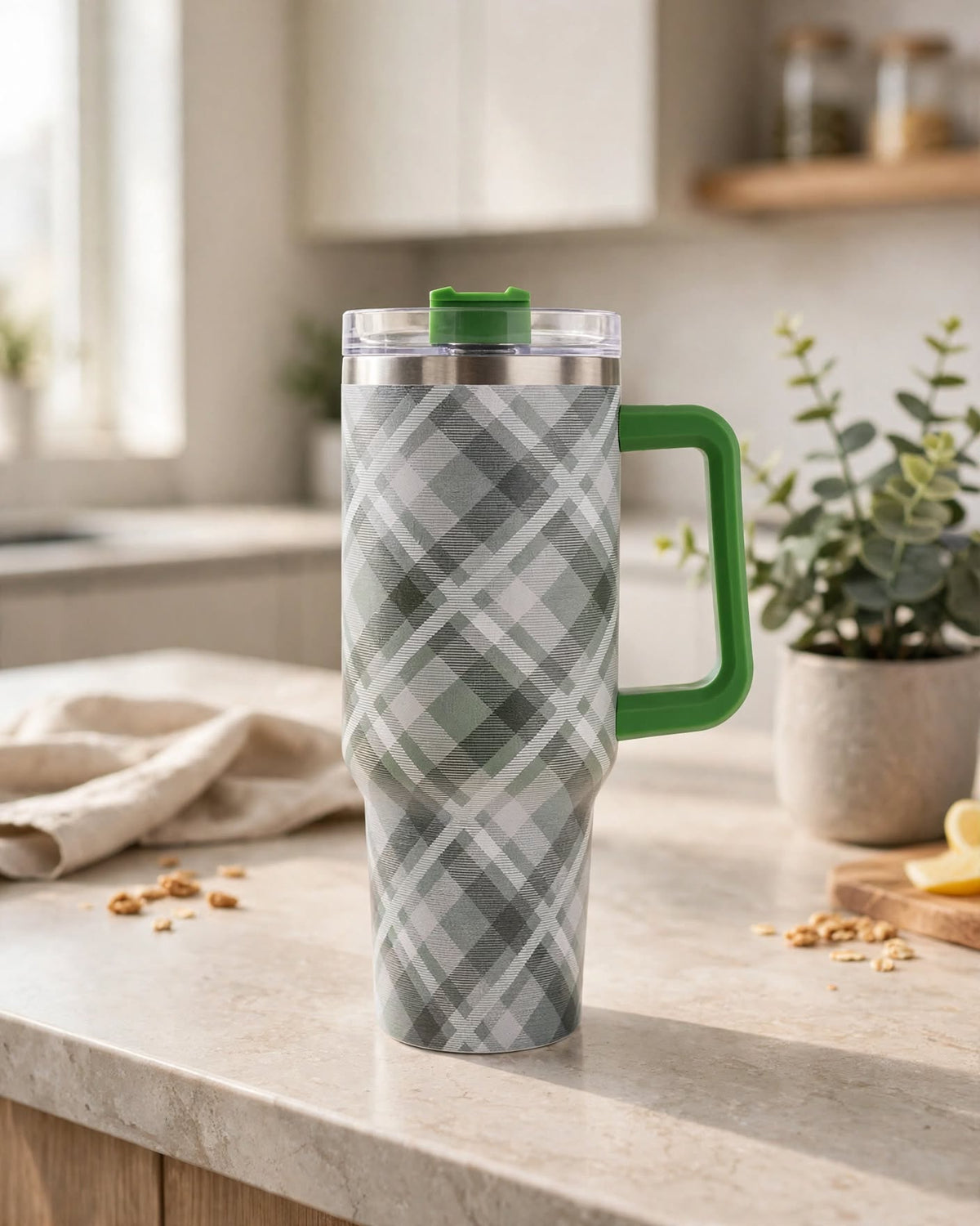 40oz Tumbler With Handle and Straw Lid – 1200ml Insulated Stainless Steel Tumbler, Cold 24H / Hot 12H, Leak-Proof, Cup Holder Friendly – 42+ Prints