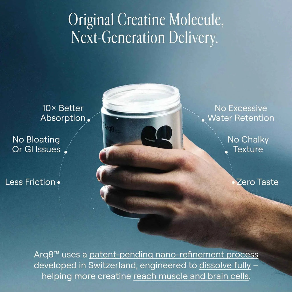 Arq8 Nano-Creatine Monohydrate Powder: Smooth, Digestible & Highly Absorbable